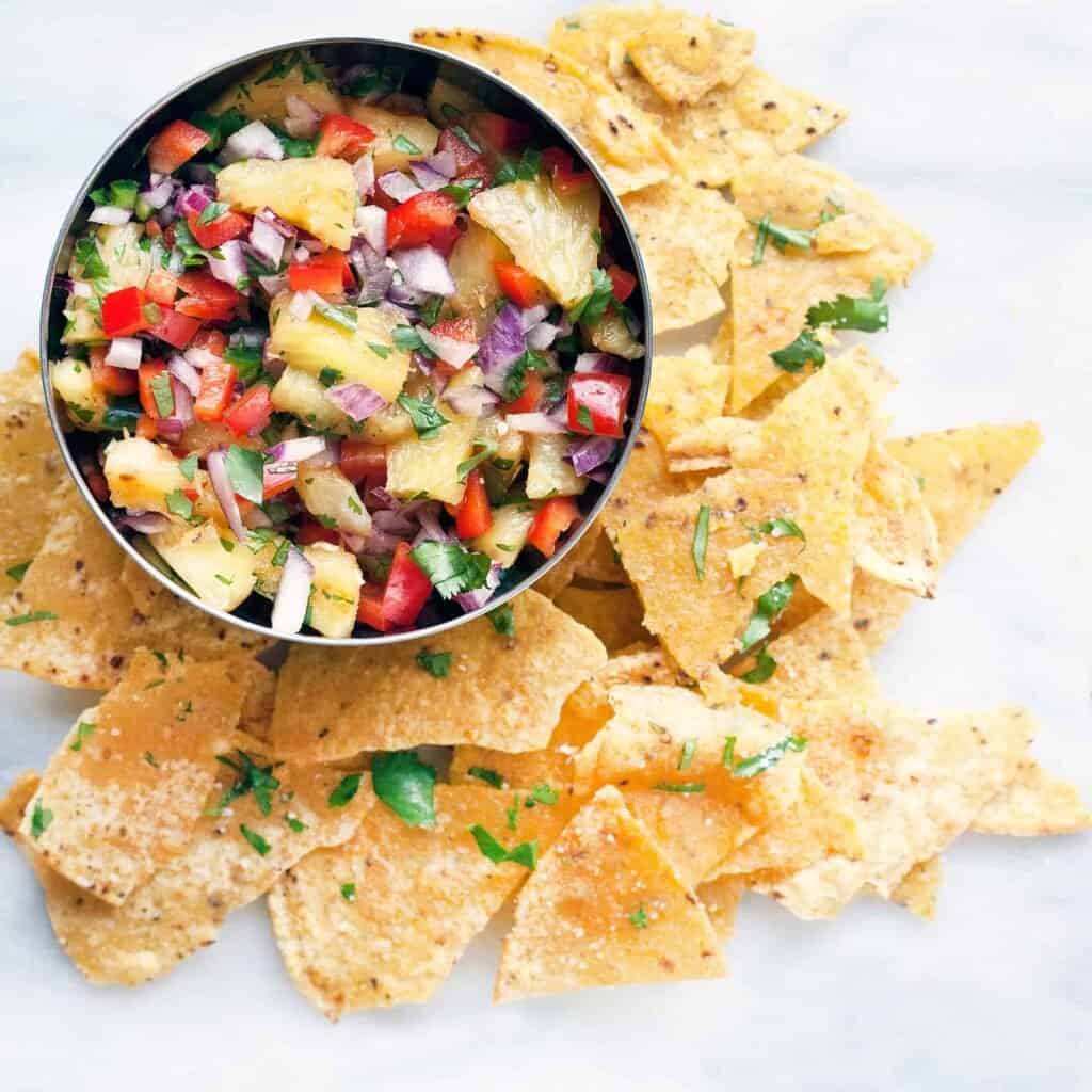 Grilled Pineapple Salsa with Jalapeños and Red Peppers Last Ingredient