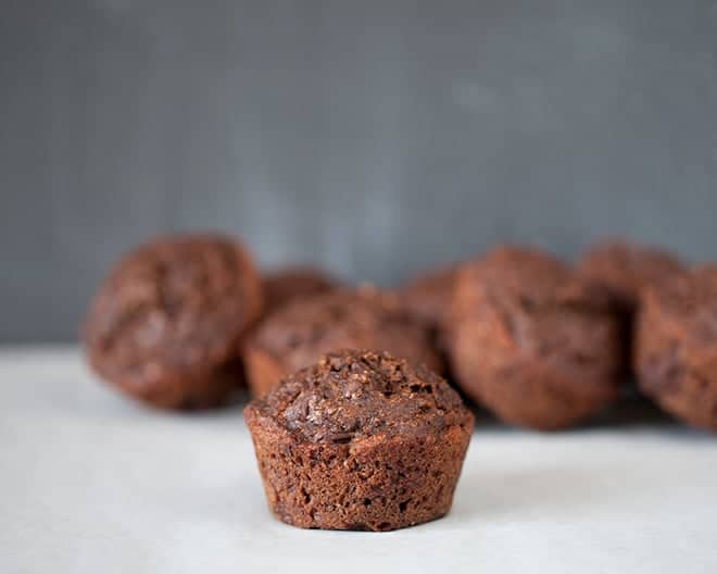 Fudgy Chocolate Banana Flax Muffins Fudgy Chocolate Banana Flax Muffins