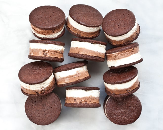 Black and White Ice Cream Sandwiches
