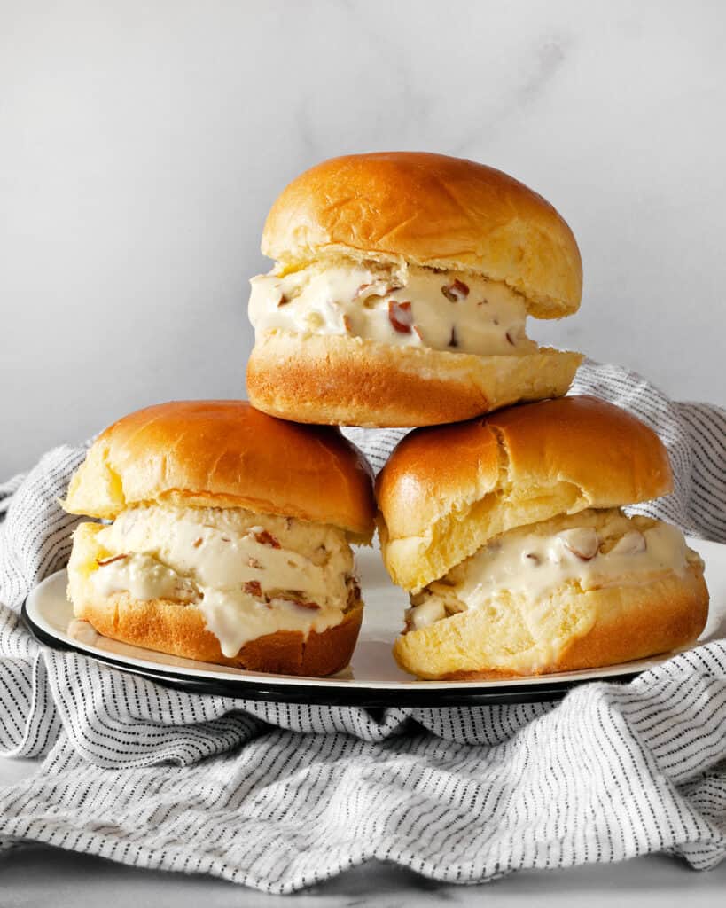 Ice Cream Sandwiches on Brioche Buns