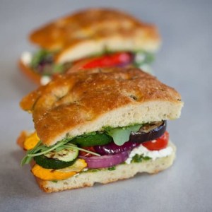Grilled Vegetable Pesto Sandwiches