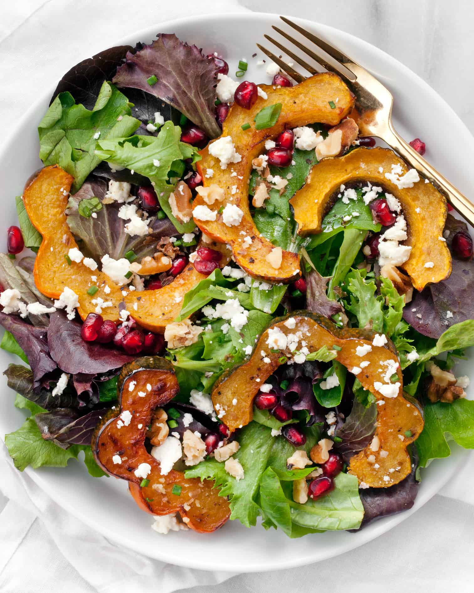 Acorn Squash Salad with Pomegranate & Walnuts Last Ingredient