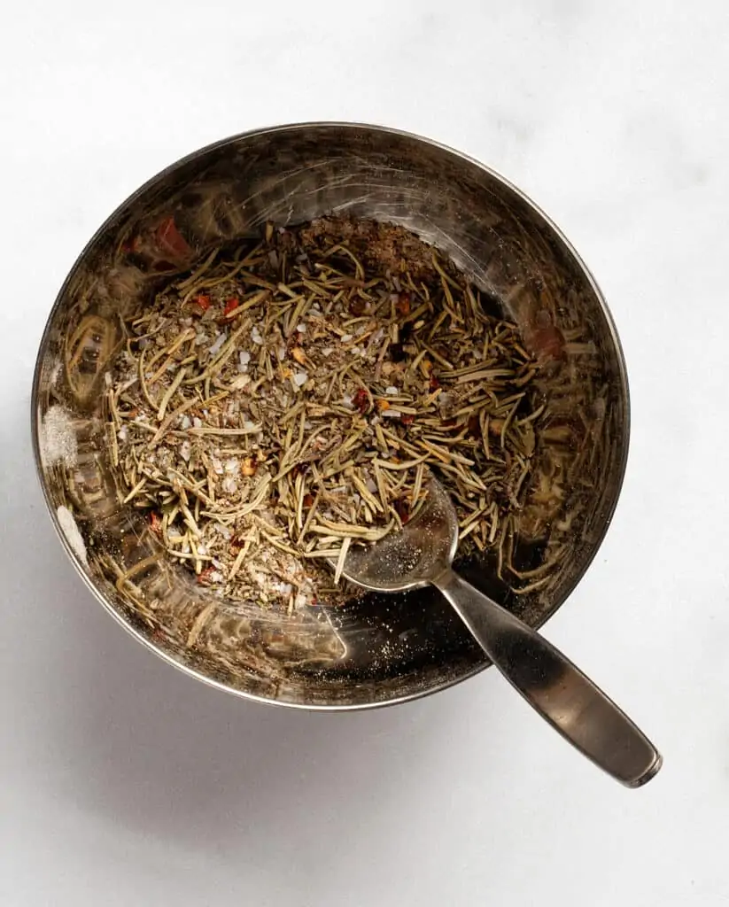 Turkey spice rub in a bowl