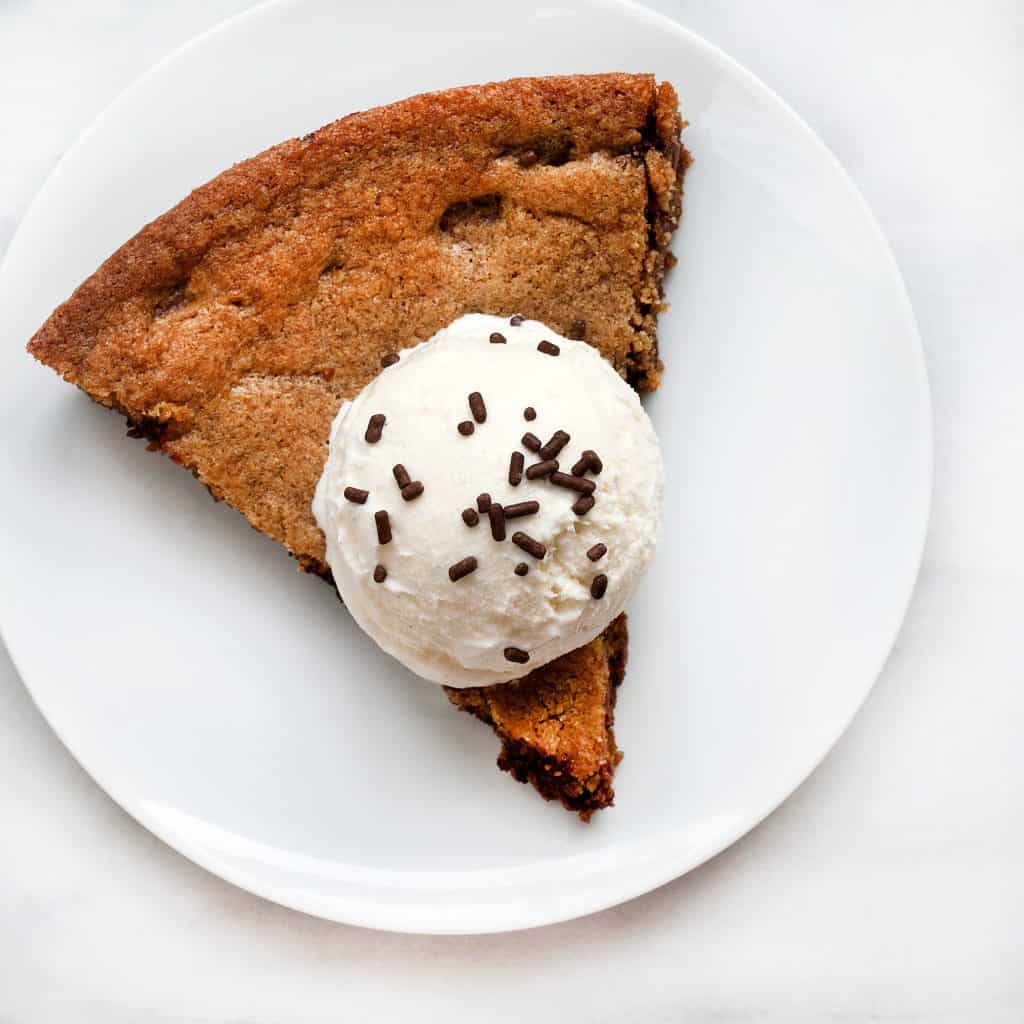 Chocolate Chip Walnut Skillet Cookie