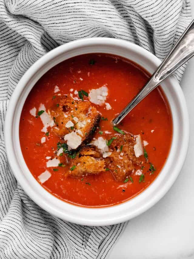 Roasted Tomato Soup with Canned Tomatoes Last Ingredient
