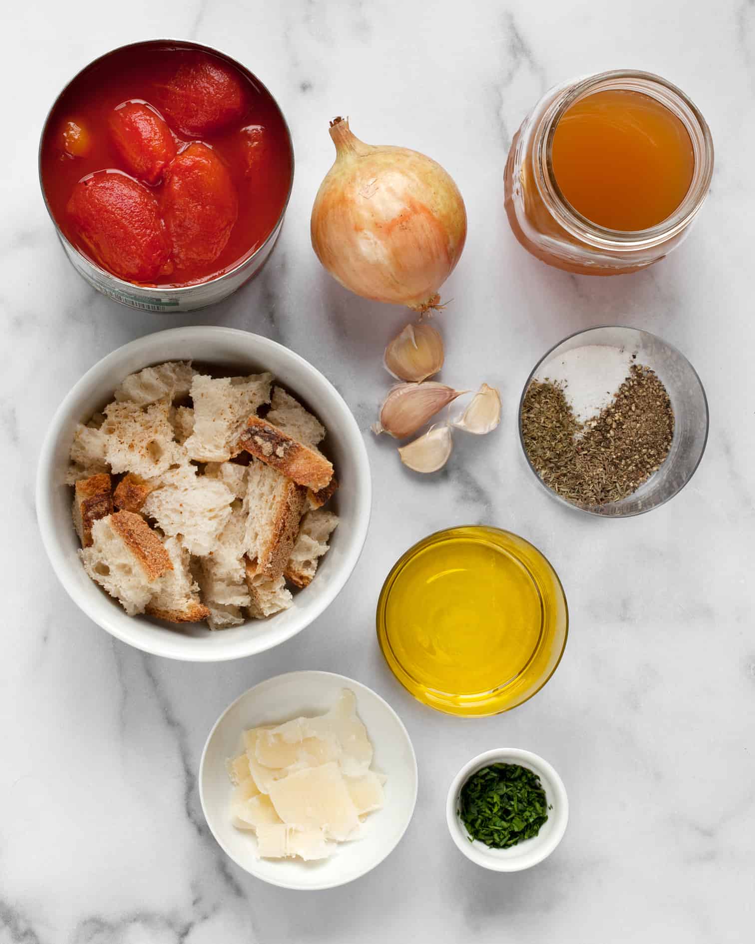 Ingredients for homemade tomato soup