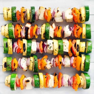 Halloumi Veggie Skewers