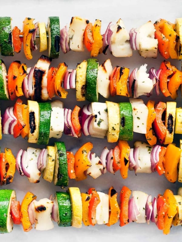 Halloumi Veggie Skewers