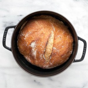 No-Knead Bread in a dutch oven