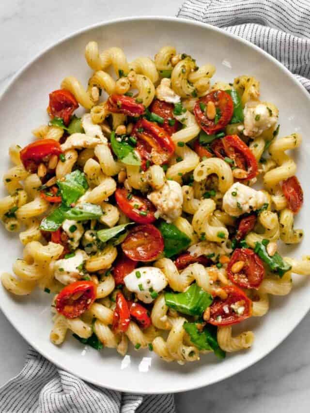 Tomato Pesto Pasta Salad - Last Ingredient