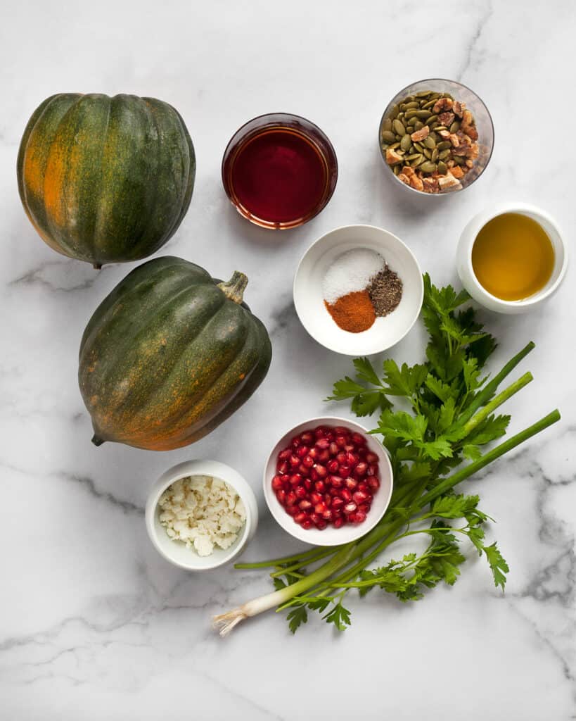 Ingredients for maple roasted squash