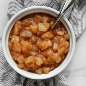 Fruit compote in a bowl.