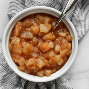 Fruit compote in a bowl.