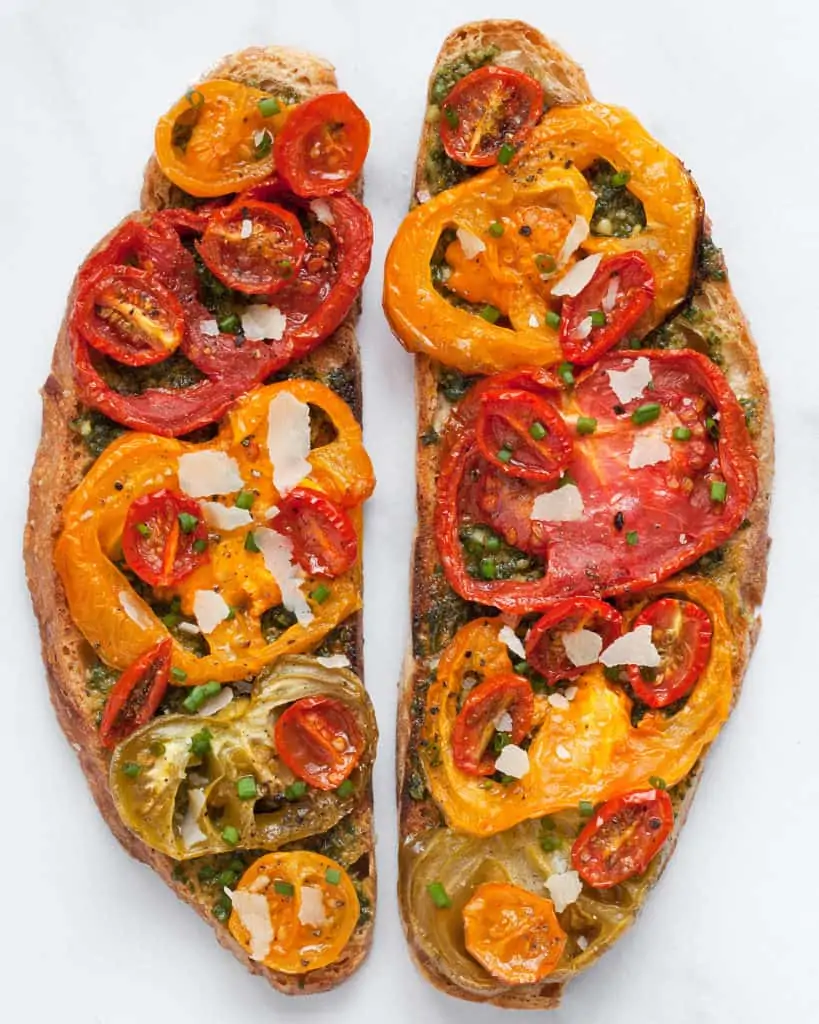 Tomato Pesto Tartine