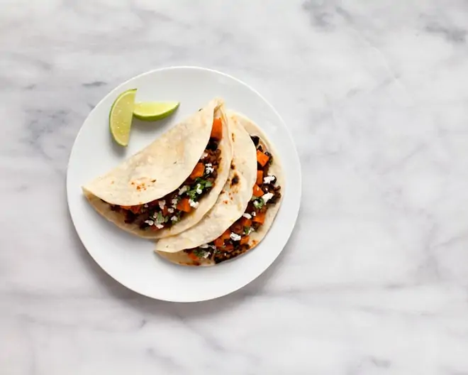 Sweet Potato Chorizo Tacos