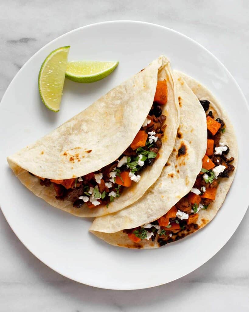 Sweet Potato Chorizo Tacos