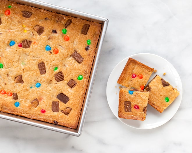 Candy Bar Blondies Last Ingredient