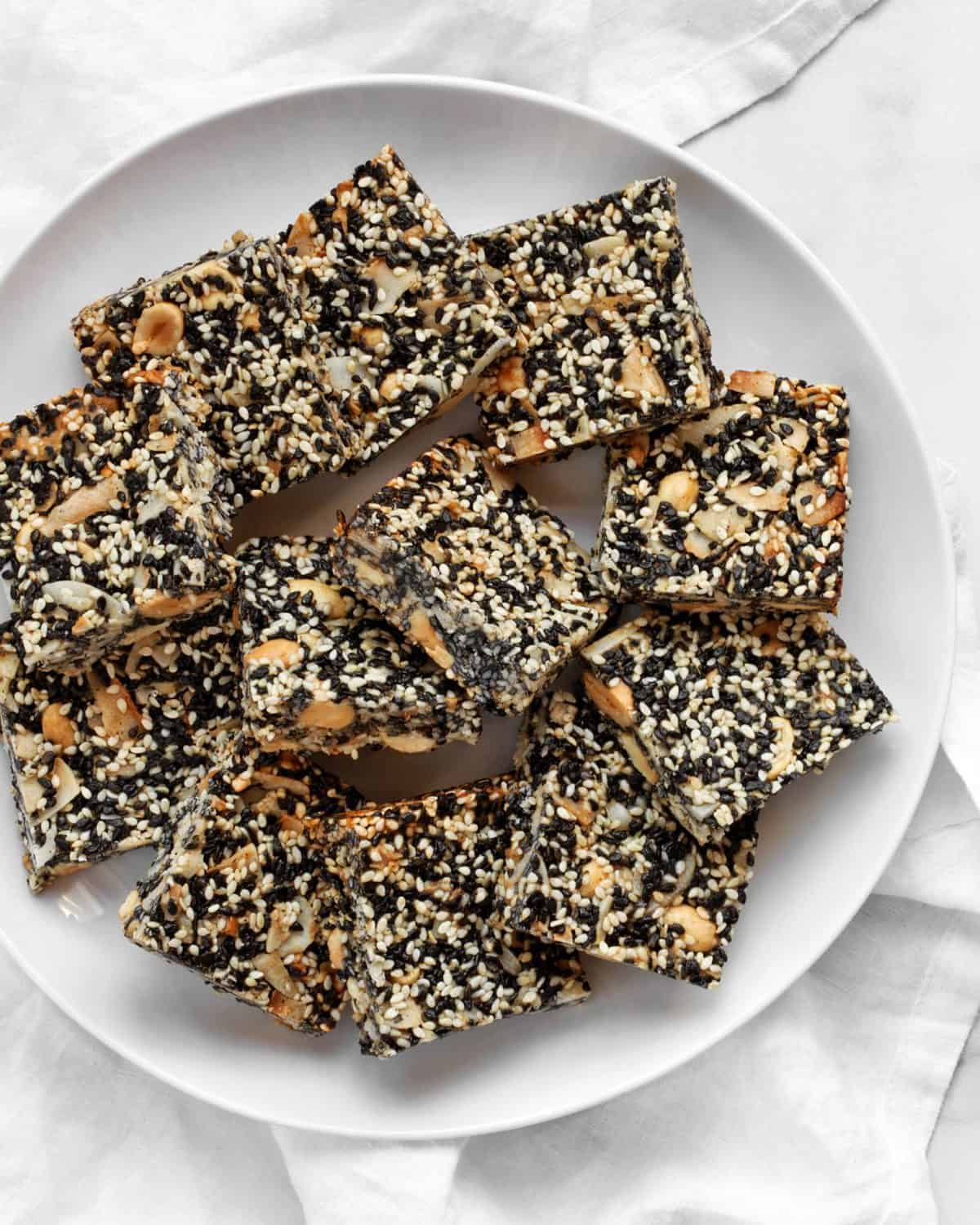 Sesame Peanut Bars with Coconut Last Ingredient