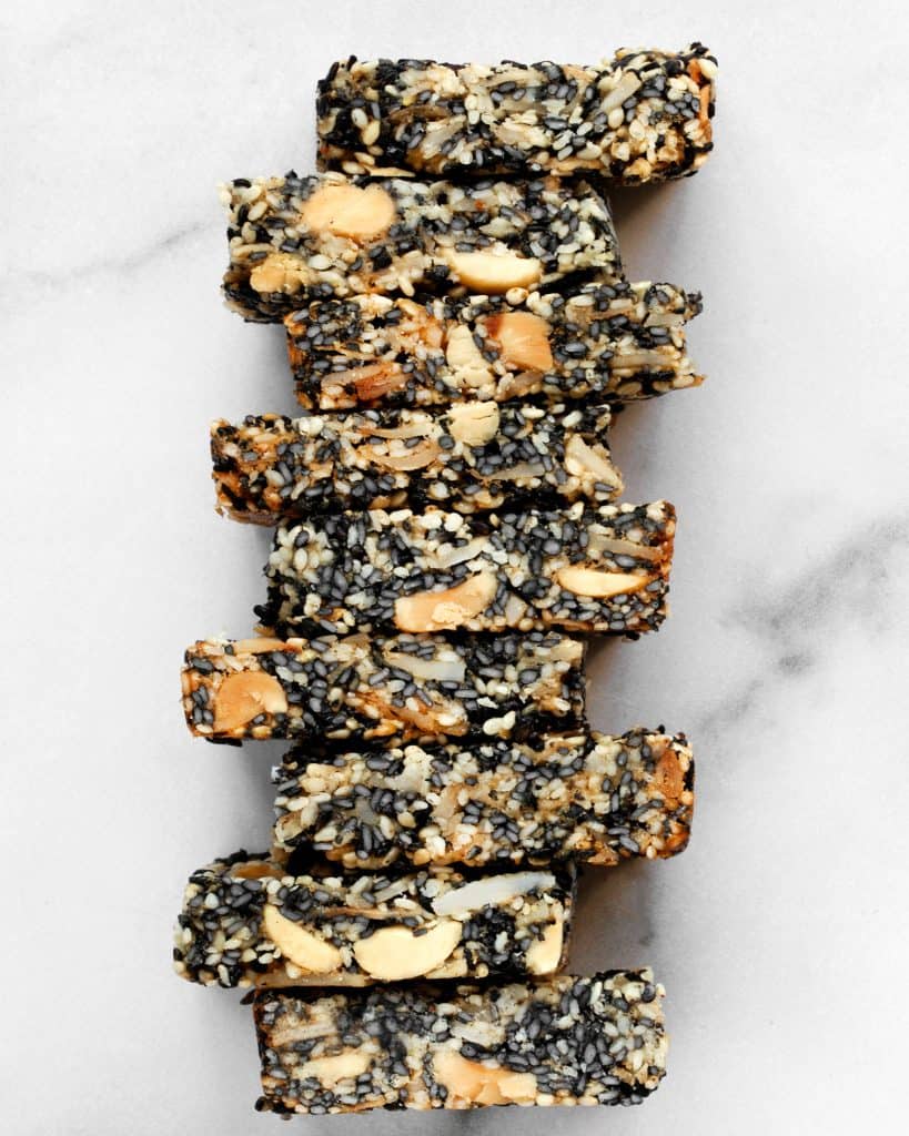 Sesame Peanut Bars sliced