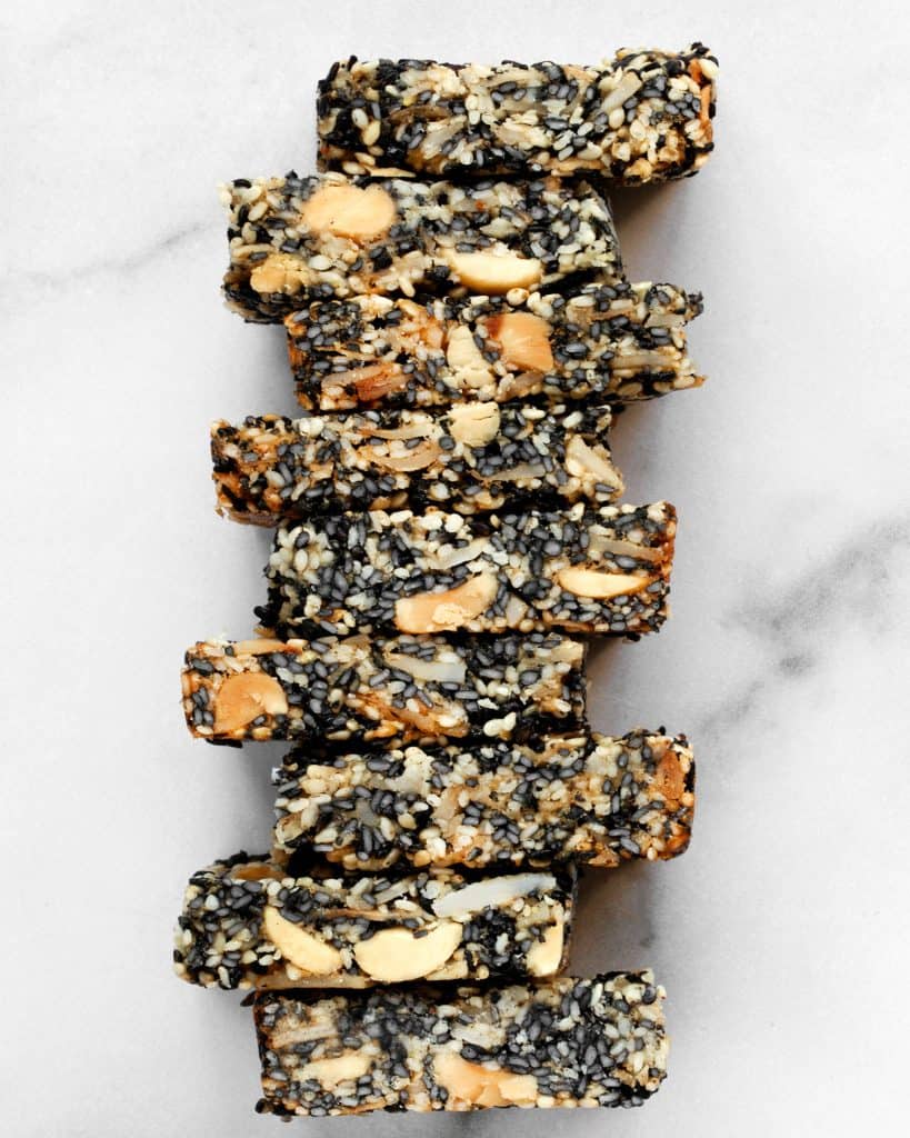 Sesame Peanut Bars sliced