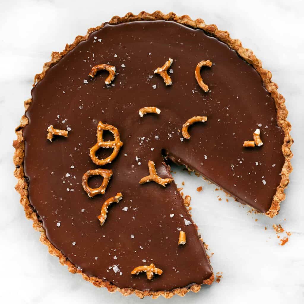 Milk Chocolate Pretzel Tart