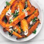 Spicy Honey-Roasted Sweet Potato Wedges