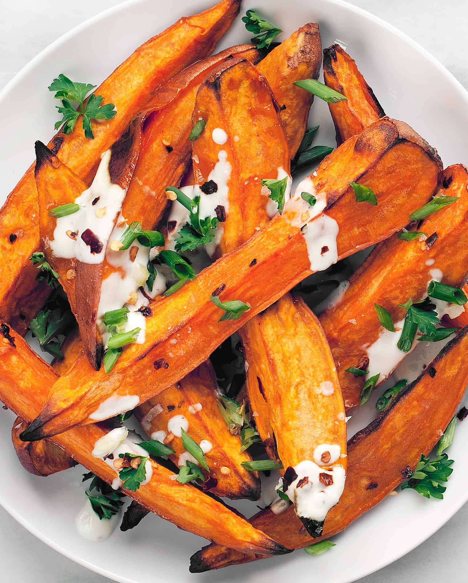 Spicy HoneyRoasted Sweet Potato Wedges Last Ingredient