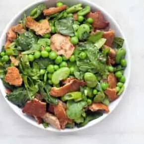 Fava Bean Pea Fattoush