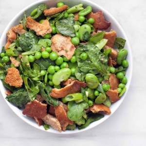 Fava Bean Pea Fattoush