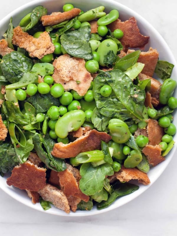 Fava Bean Pea Fattoush