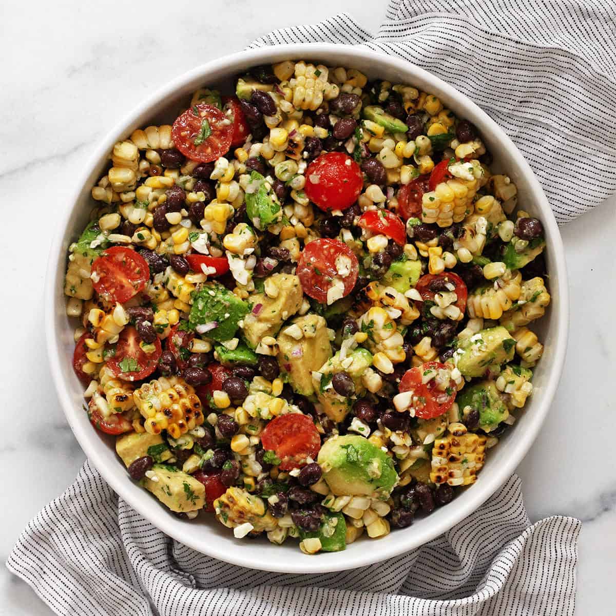 black bean corn salad dressing Easy Black Bean and Corn Salad