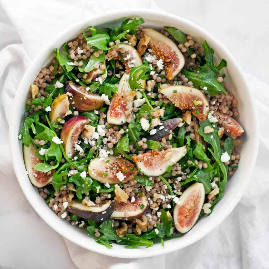 Fig Couscous Salad with Arugula & Goat Cheese Last Ingredient