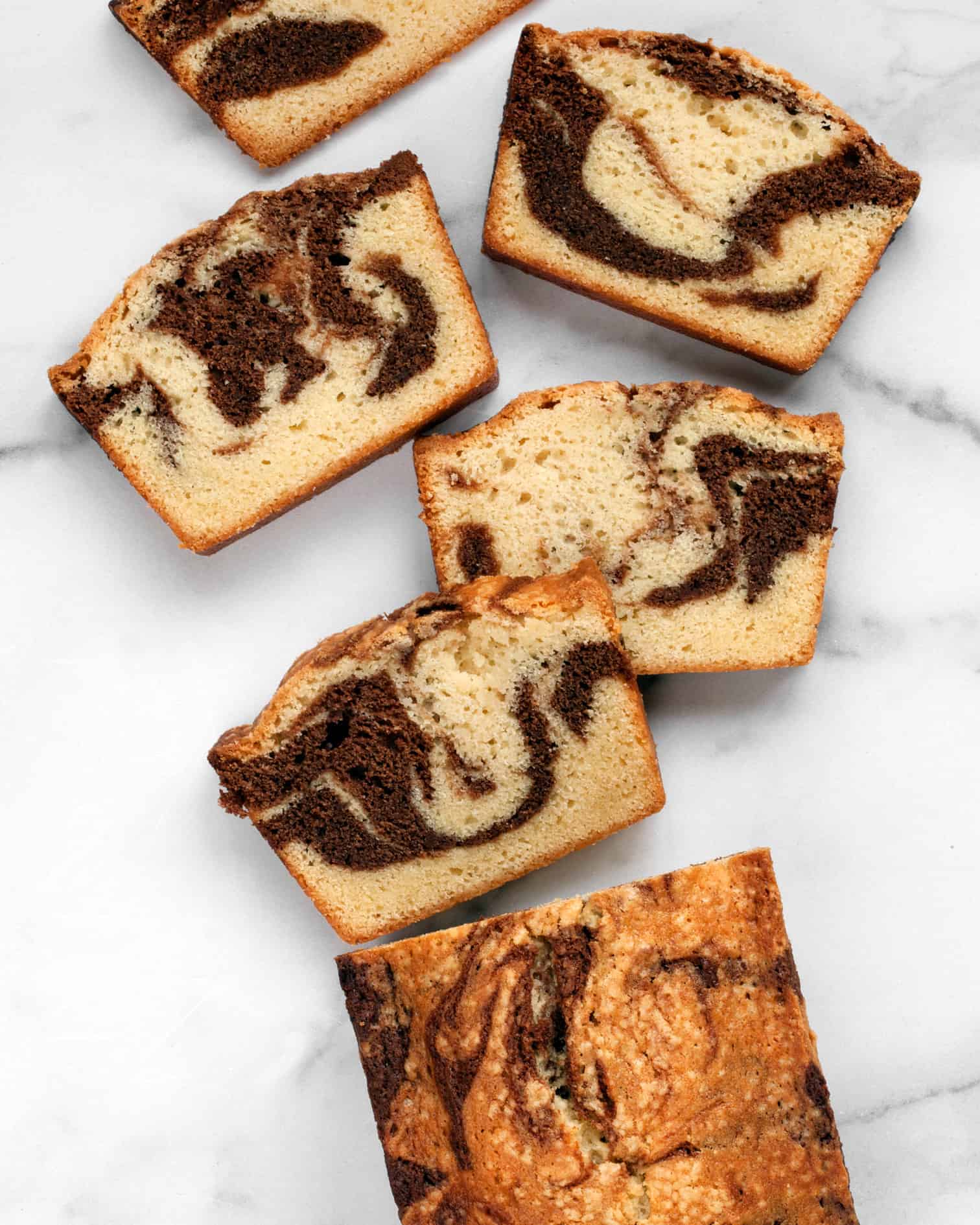 Chocolate and Vanilla Marble Pound Cake Last Ingredient