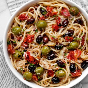 Antipasto pasta in a bowl.