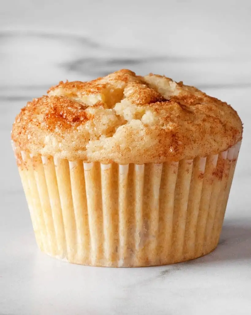 Close-up of vegan apple muffin