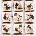 No-Bake Peppermint Bark Gingersnap Bars