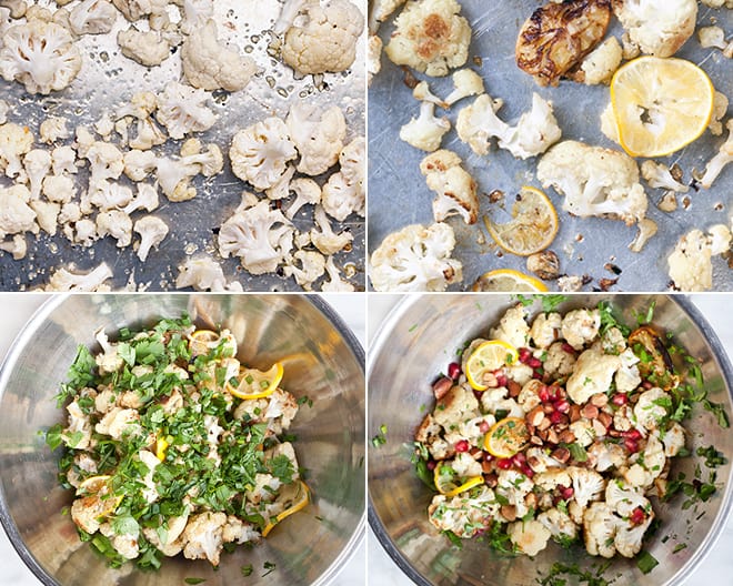 Roasted Cauliflower Meyer Lemon Salad