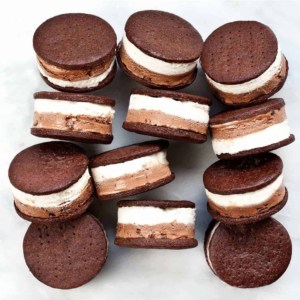 Black and White Ice Cream Sandwiches