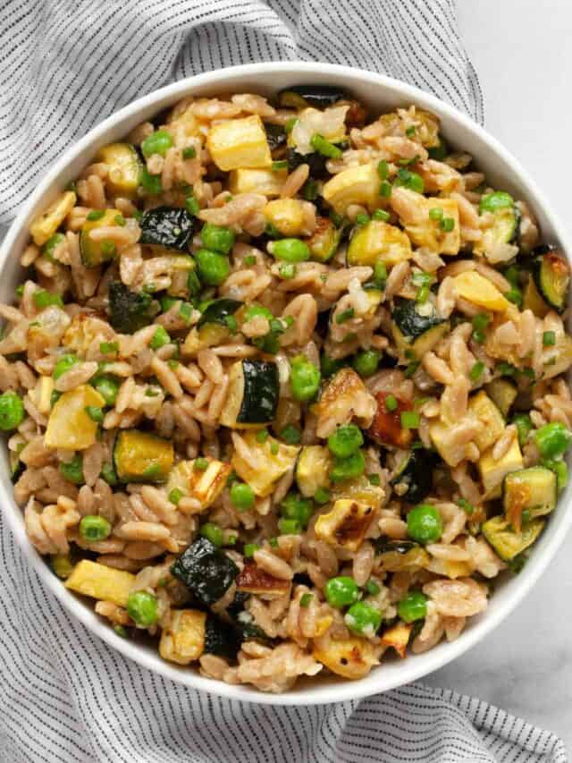 Roasted Squash Zucchini Orzo Last Ingredient