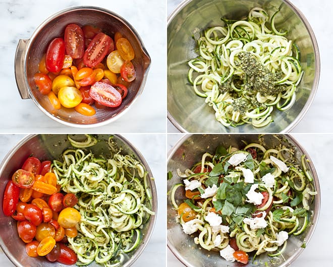 Zucchini Noodles and Cherry Tomatoes