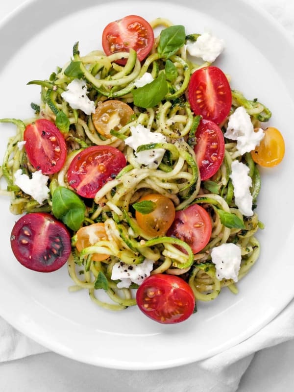 Zucchini Noodles and Cherry Tomatoes