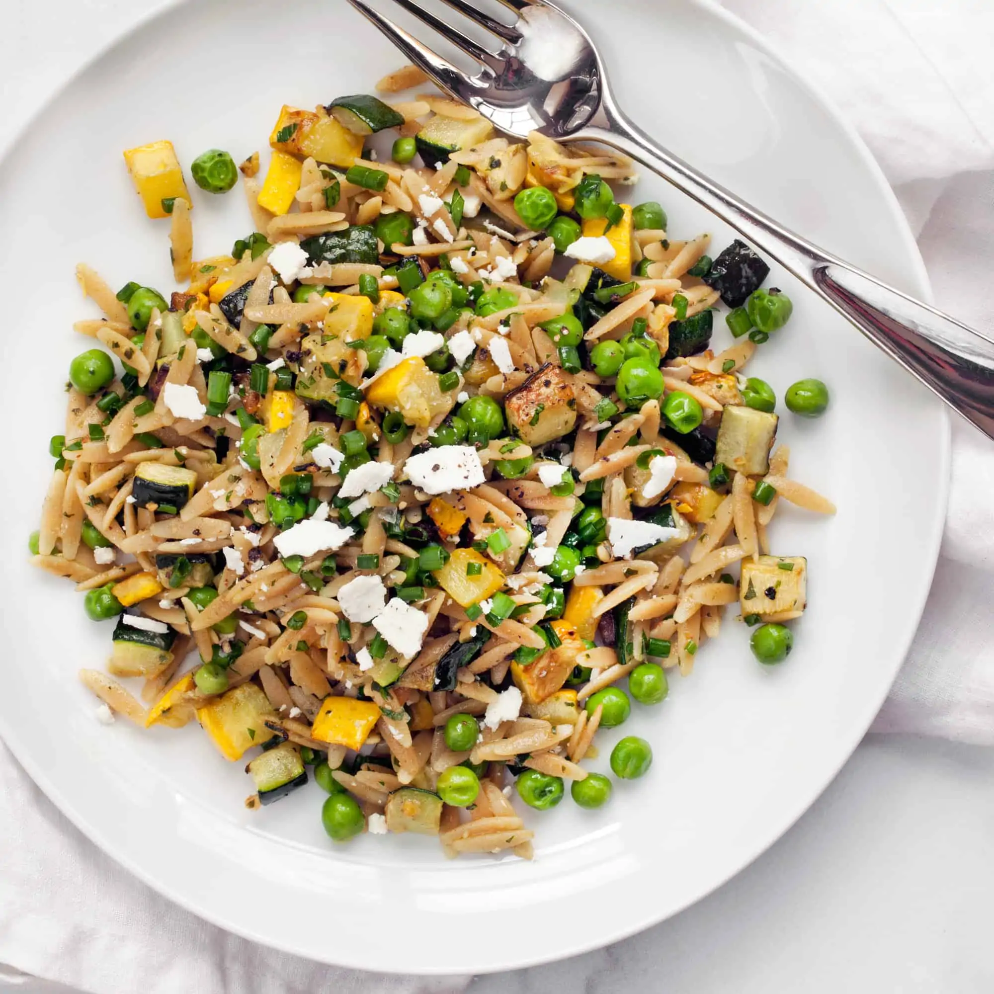 Zucchini Squash Pea Orzo