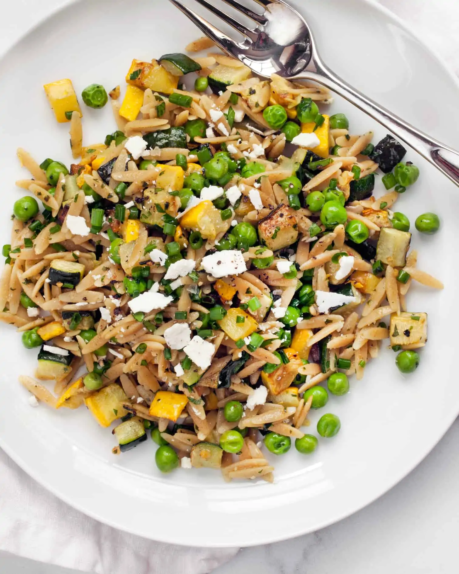 Zucchini Squash Pea Orzo