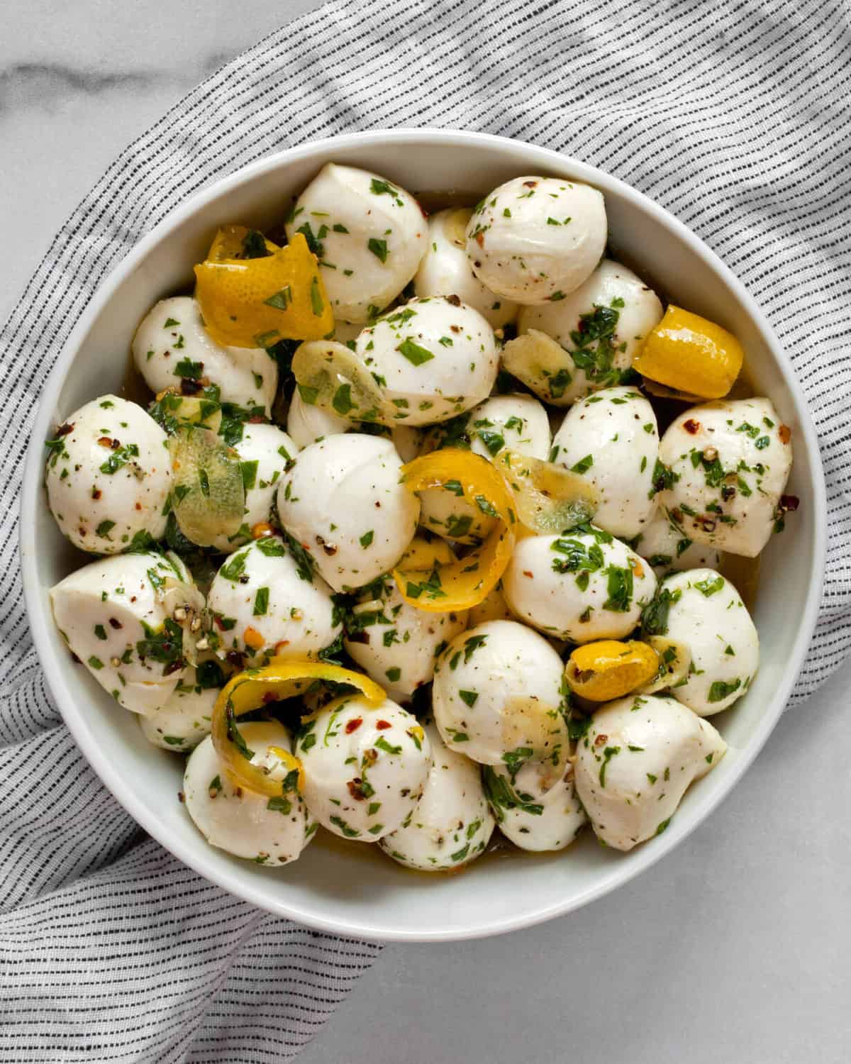 Marinated Fresh Mozzarella with Herbs Last Ingredient