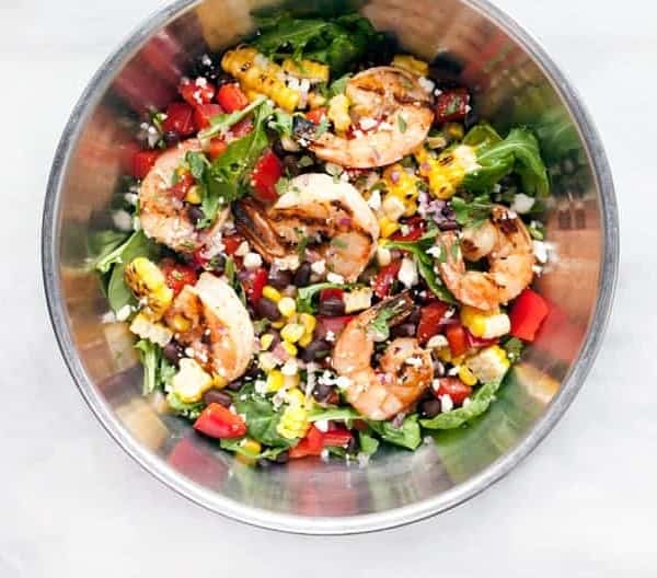 Grilled Chipotle Shrimp & Corn Salad