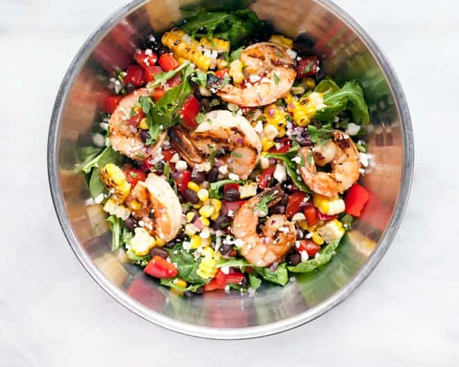 Grilled Chipotle Shrimp & Corn Salad