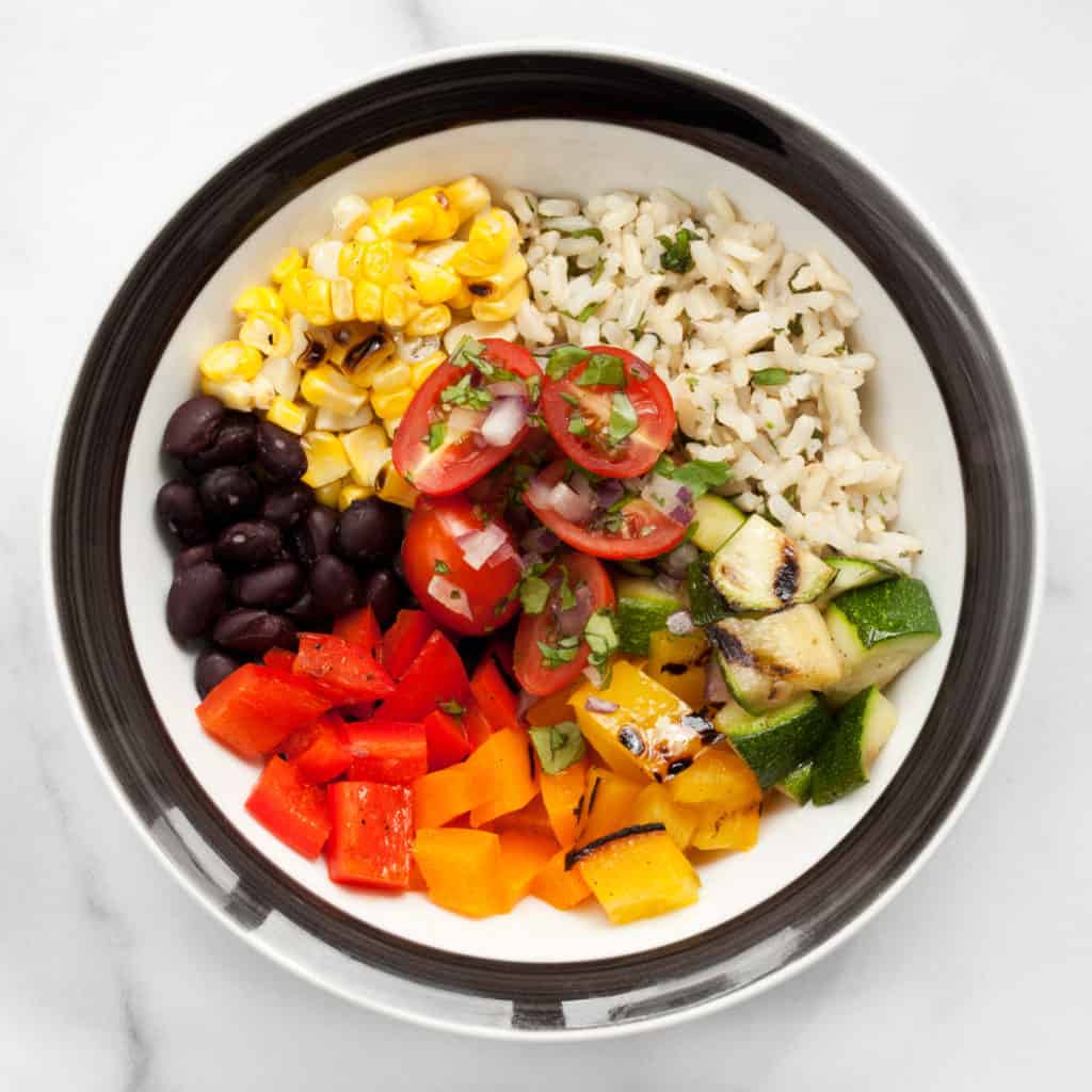 Grilled Veggie Burrito Bowls