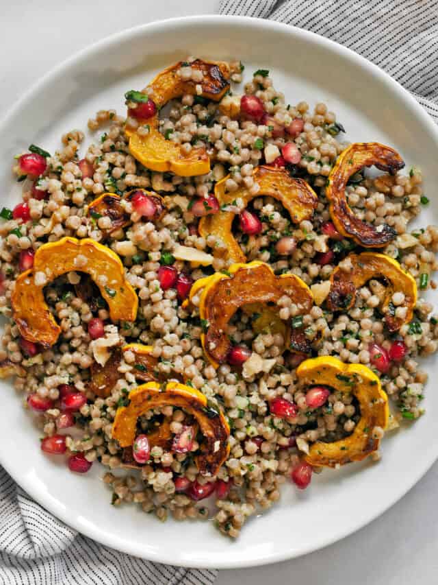 Roasted Delicata Squash Couscous with Pomegranate Last Ingredient