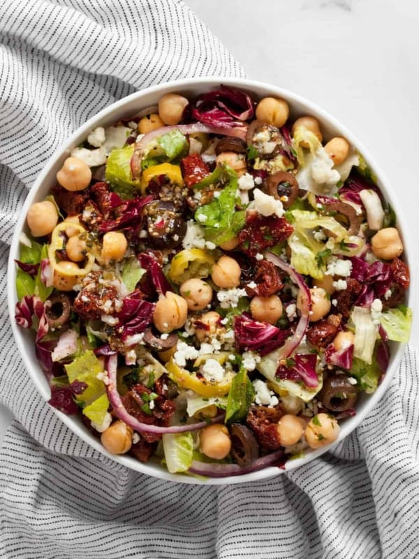 Italian chopped salad in a bowl