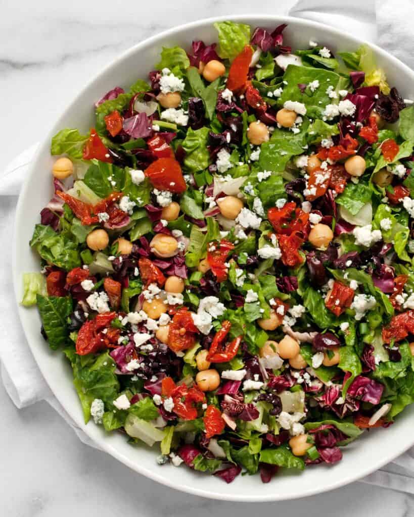 Italian Chopped Salad with Romaine & Radicchio Last Ingredient